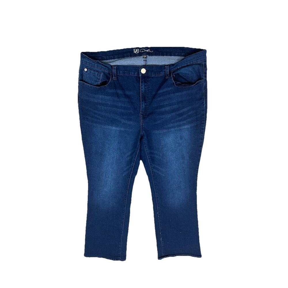 DG2 by Diane Gilman Jeans Women's Plus Size 22W Blue Boot-Cut Stretch Denim